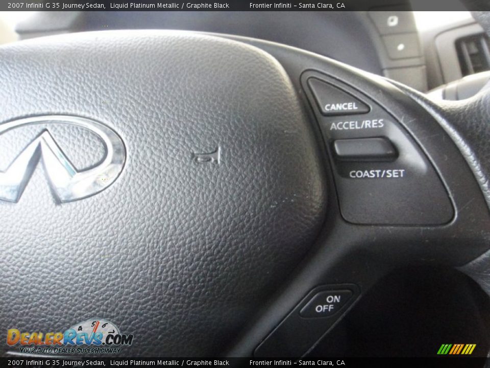 2007 Infiniti G 35 Journey Sedan Liquid Platinum Metallic / Graphite Black Photo #13