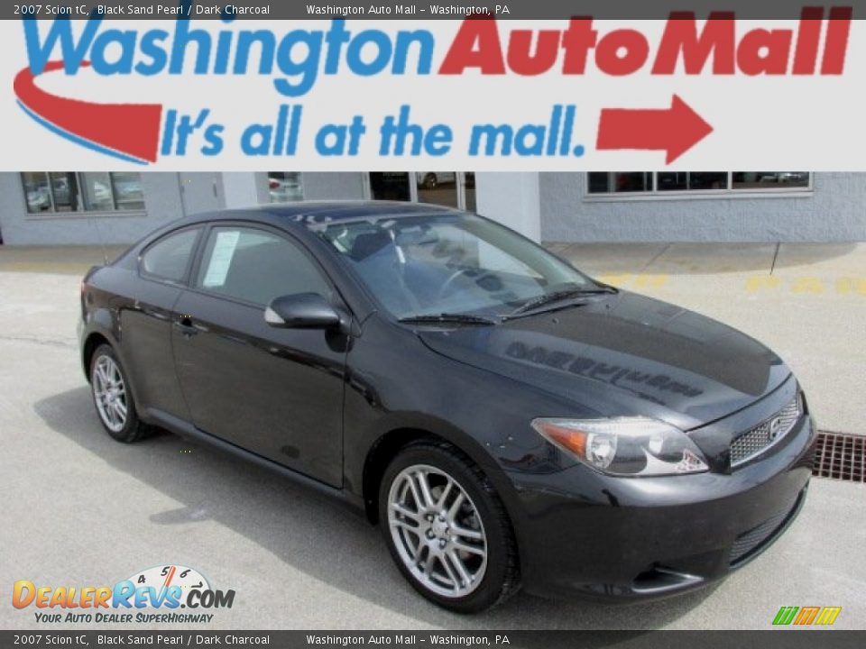 2007 Scion tC Black Sand Pearl / Dark Charcoal Photo #1