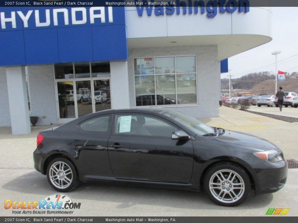 2007 Scion tC Black Sand Pearl / Dark Charcoal Photo #2