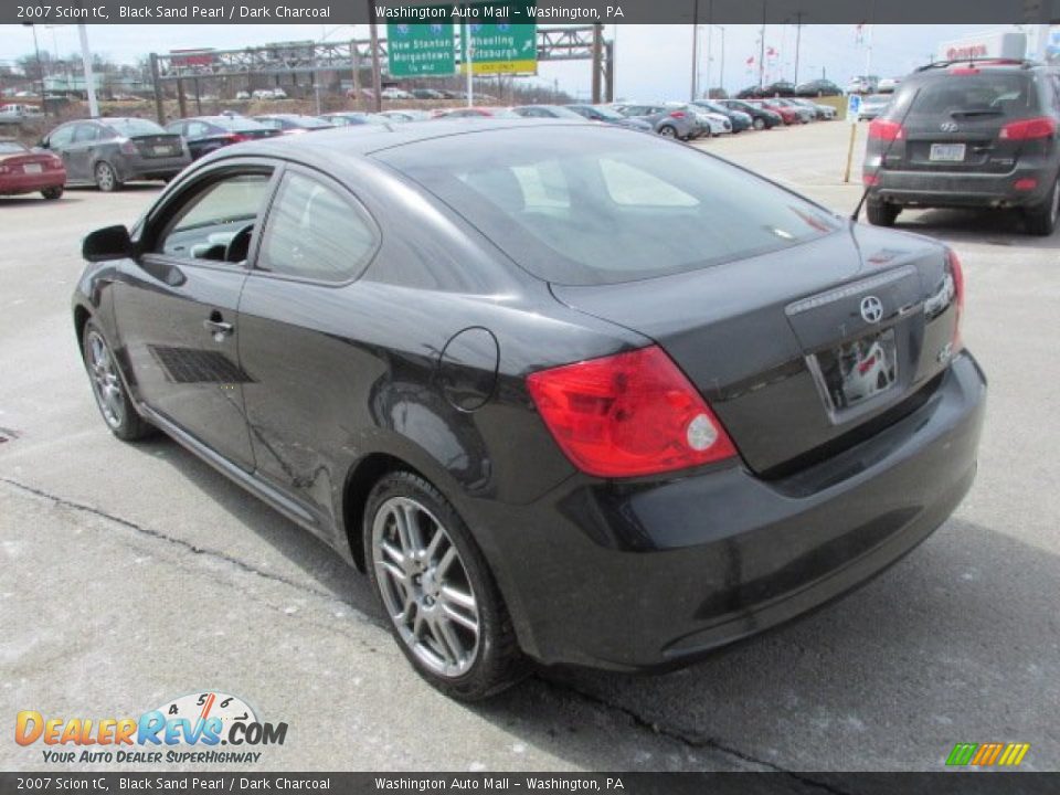 2007 Scion tC Black Sand Pearl / Dark Charcoal Photo #7