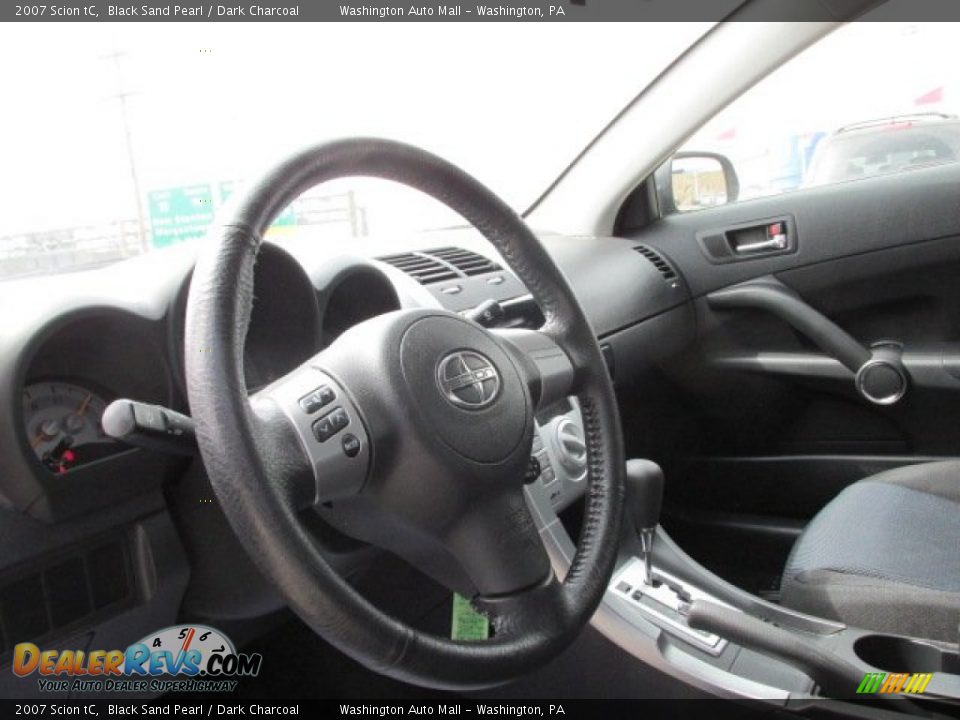 2007 Scion tC Black Sand Pearl / Dark Charcoal Photo #10
