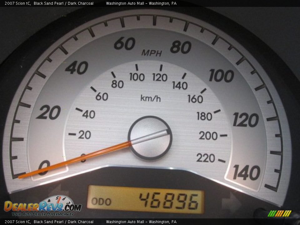 2007 Scion tC Black Sand Pearl / Dark Charcoal Photo #20