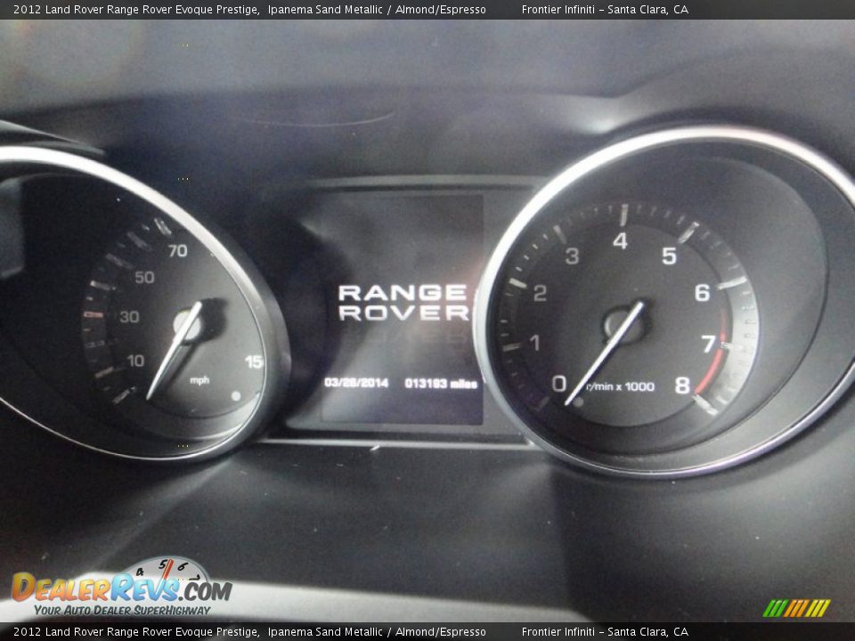2012 Land Rover Range Rover Evoque Prestige Ipanema Sand Metallic / Almond/Espresso Photo #12