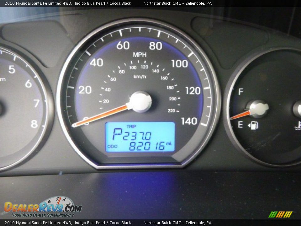 2010 Hyundai Santa Fe Limited 4WD Indigo Blue Pearl / Cocoa Black Photo #19