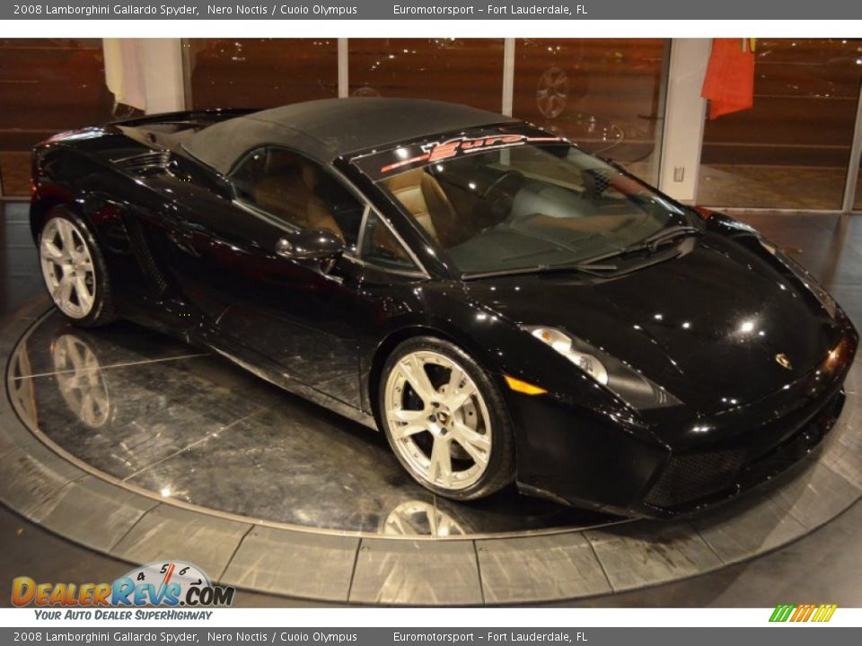2008 Lamborghini Gallardo Spyder Nero Noctis / Cuoio Olympus Photo #33