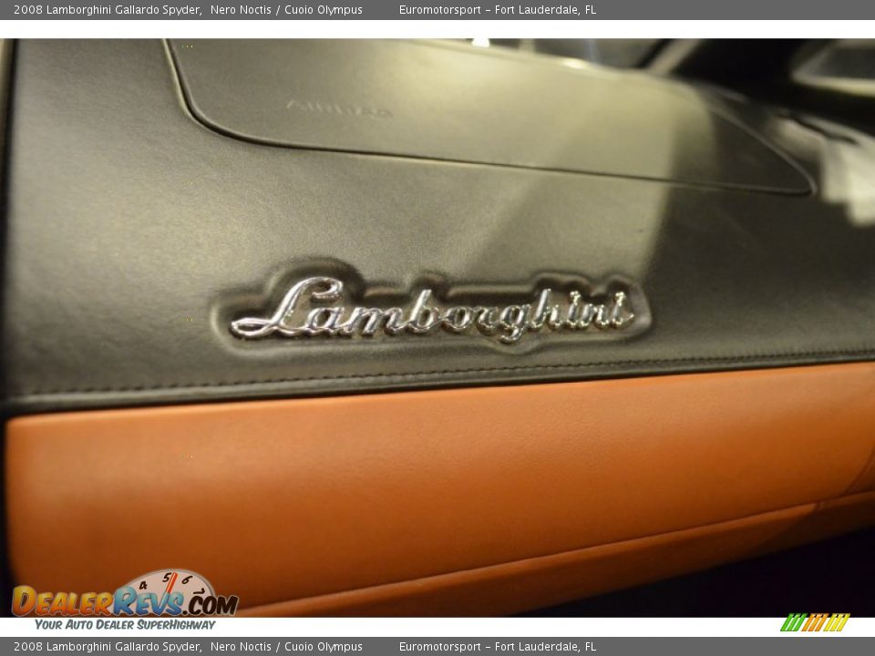 2008 Lamborghini Gallardo Spyder Nero Noctis / Cuoio Olympus Photo #52
