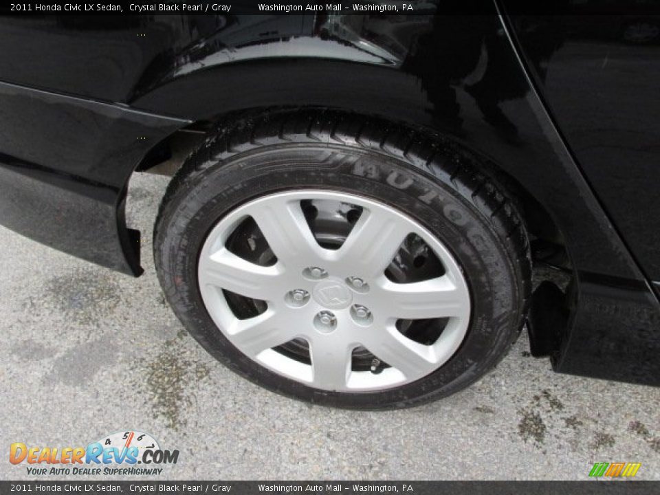 2011 Honda Civic LX Sedan Crystal Black Pearl / Gray Photo #3