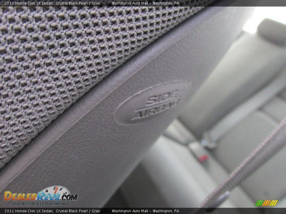 2011 Honda Civic LX Sedan Crystal Black Pearl / Gray Photo #12