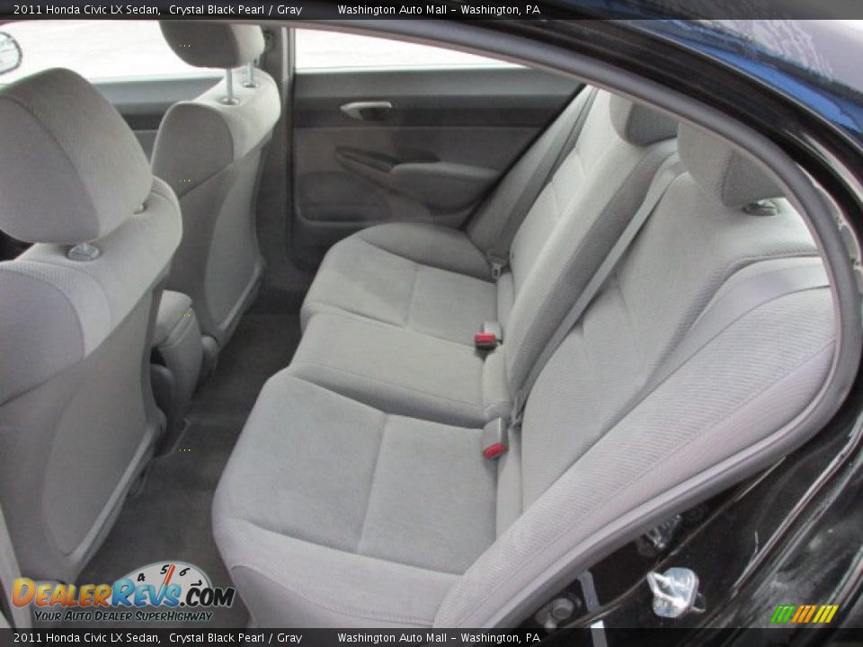 2011 Honda Civic LX Sedan Crystal Black Pearl / Gray Photo #17