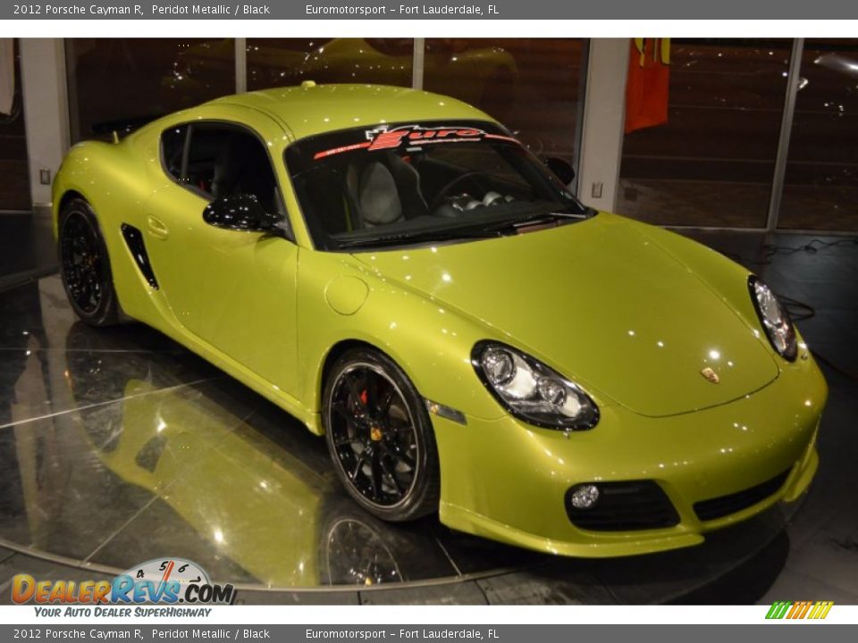 2012 Porsche Cayman R Peridot Metallic / Black Photo #3