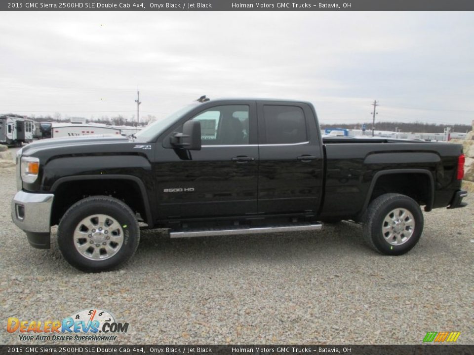 2015 GMC Sierra 2500HD SLE Double Cab 4x4 Onyx Black / Jet Black Photo #4