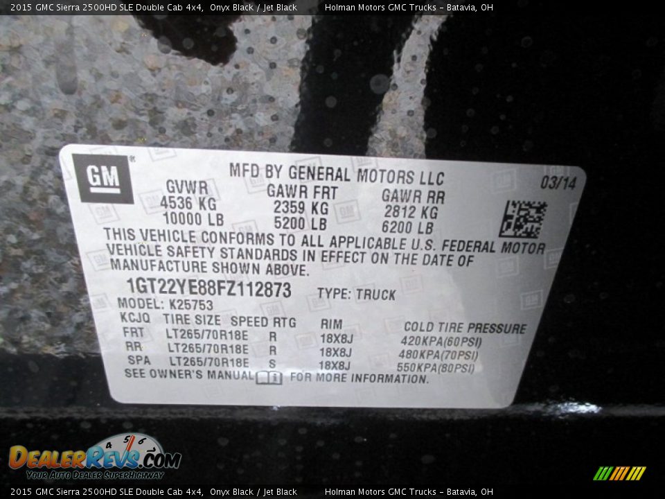 2015 GMC Sierra 2500HD SLE Double Cab 4x4 Onyx Black / Jet Black Photo #7