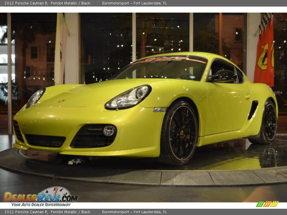 2012 Porsche Cayman R Peridot Metallic / Black Photo #14