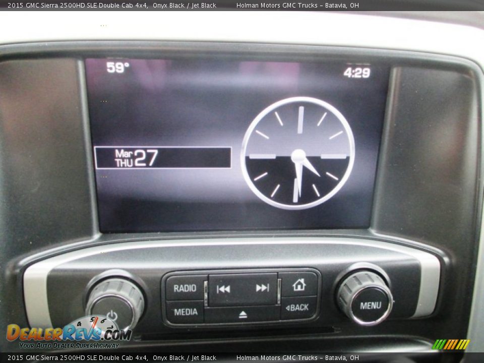 2015 GMC Sierra 2500HD SLE Double Cab 4x4 Onyx Black / Jet Black Photo #11