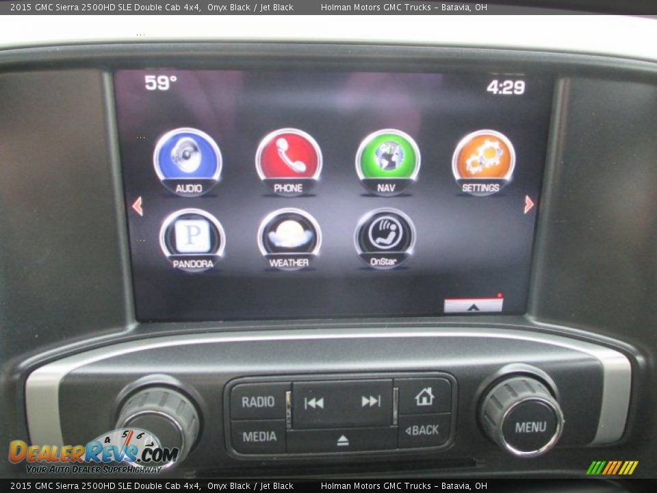 2015 GMC Sierra 2500HD SLE Double Cab 4x4 Onyx Black / Jet Black Photo #12