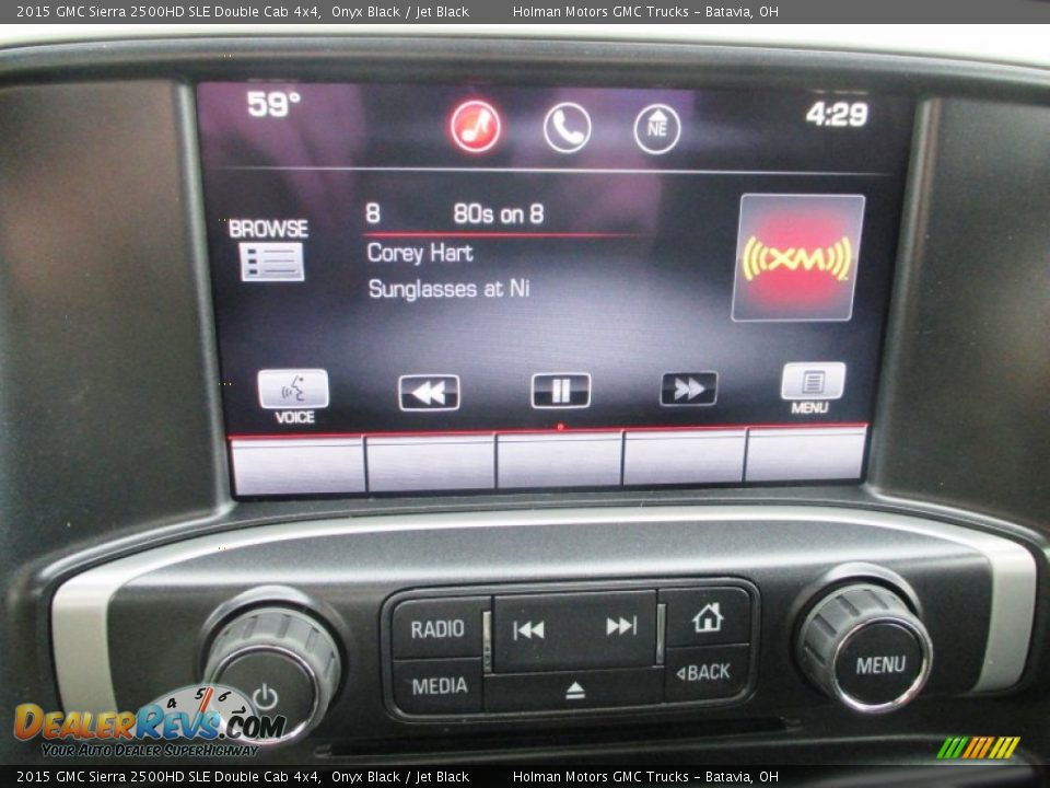2015 GMC Sierra 2500HD SLE Double Cab 4x4 Onyx Black / Jet Black Photo #14
