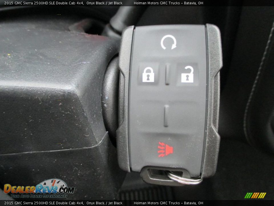 2015 GMC Sierra 2500HD SLE Double Cab 4x4 Onyx Black / Jet Black Photo #19