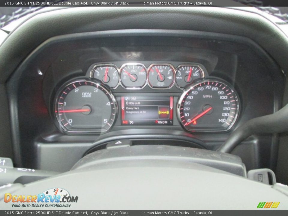 2015 GMC Sierra 2500HD SLE Double Cab 4x4 Onyx Black / Jet Black Photo #22