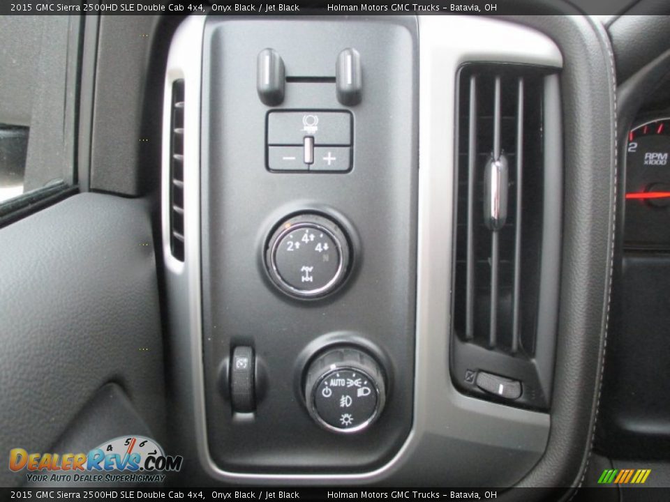 2015 GMC Sierra 2500HD SLE Double Cab 4x4 Onyx Black / Jet Black Photo #26