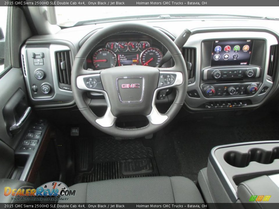 2015 GMC Sierra 2500HD SLE Double Cab 4x4 Onyx Black / Jet Black Photo #29