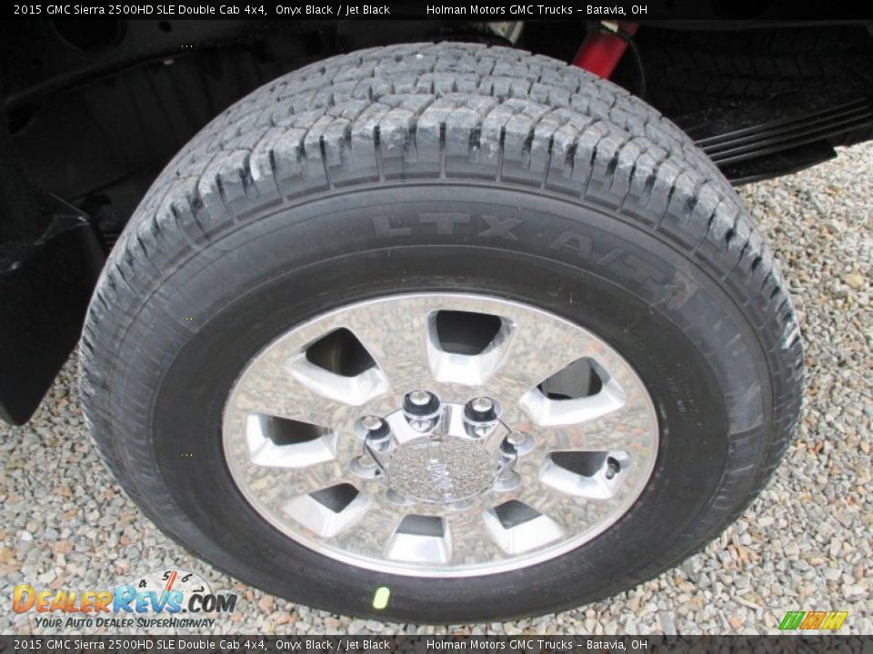 2015 GMC Sierra 2500HD SLE Double Cab 4x4 Onyx Black / Jet Black Photo #31