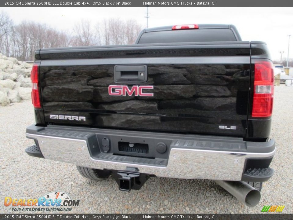 2015 GMC Sierra 2500HD SLE Double Cab 4x4 Onyx Black / Jet Black Photo #34