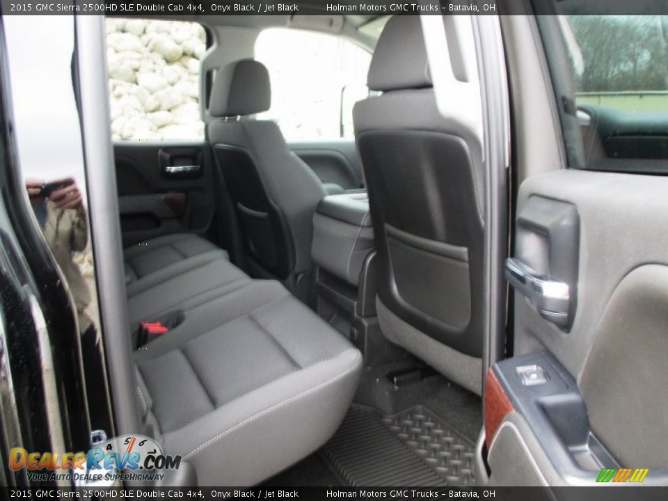 2015 GMC Sierra 2500HD SLE Double Cab 4x4 Onyx Black / Jet Black Photo #35