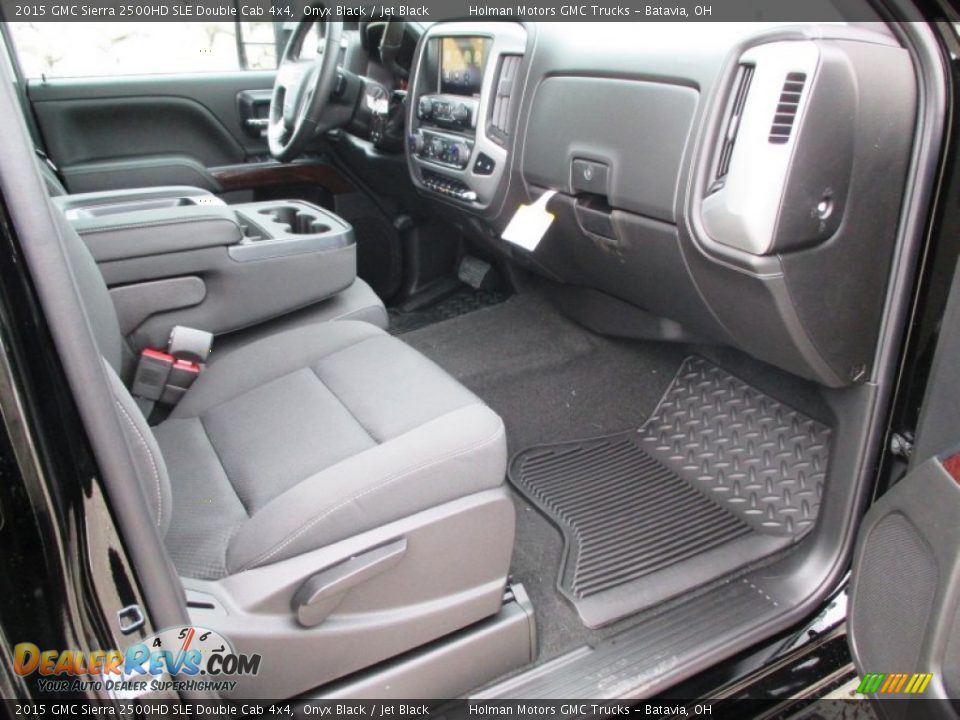 2015 GMC Sierra 2500HD SLE Double Cab 4x4 Onyx Black / Jet Black Photo #36