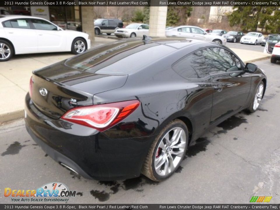 2013 Hyundai Genesis Coupe 3.8 R-Spec Black Noir Pearl / Red Leather/Red Cloth Photo #8