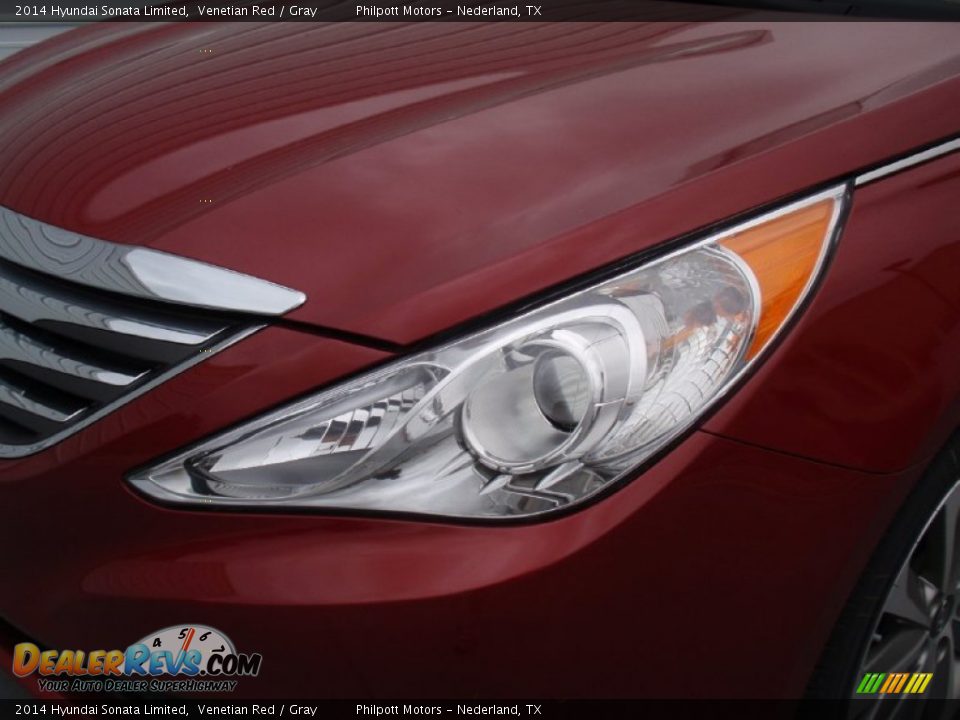 2014 Hyundai Sonata Limited Venetian Red / Gray Photo #11
