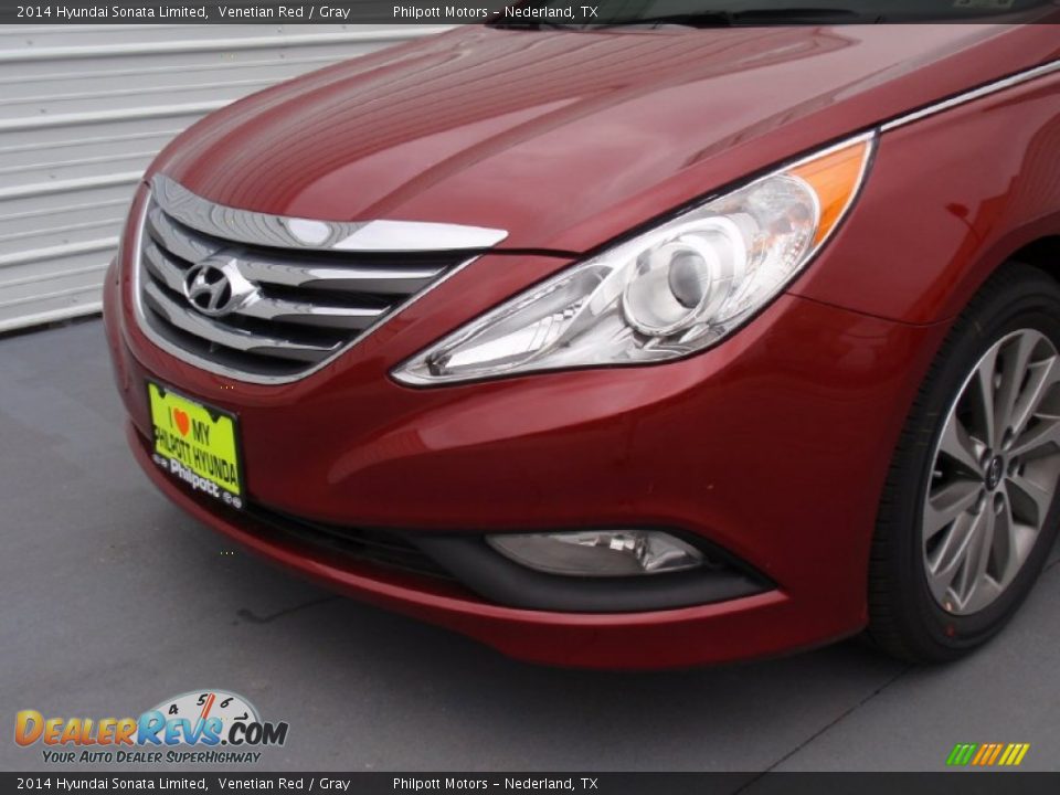 2014 Hyundai Sonata Limited Venetian Red / Gray Photo #13