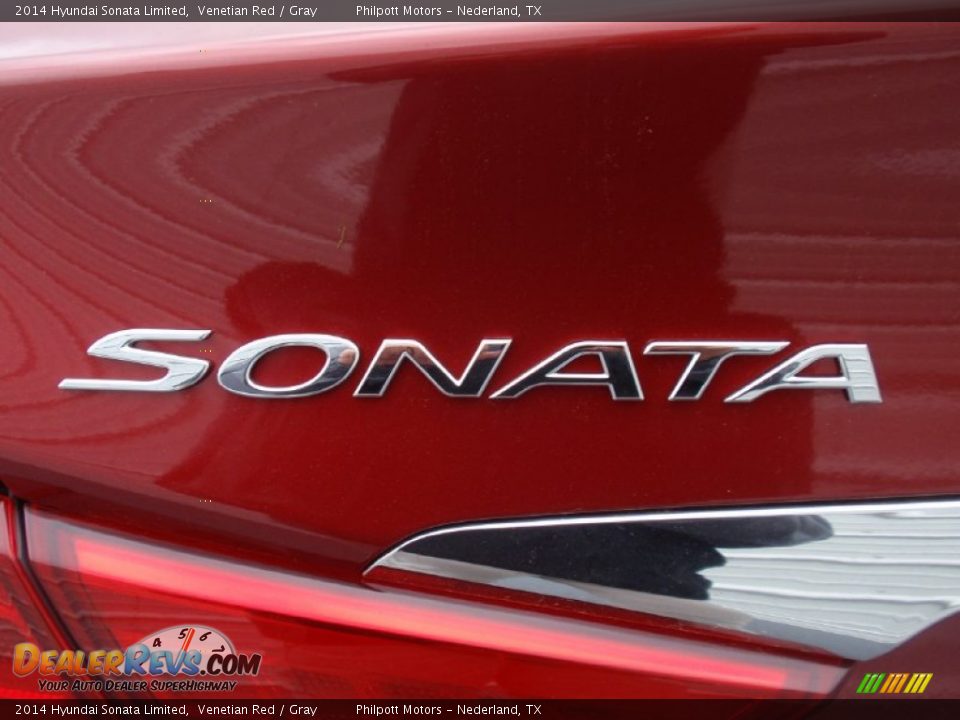 2014 Hyundai Sonata Limited Venetian Red / Gray Photo #16