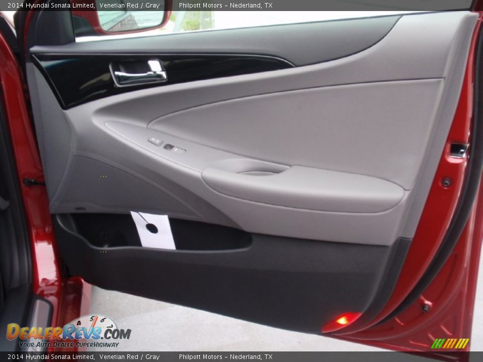 2014 Hyundai Sonata Limited Venetian Red / Gray Photo #19