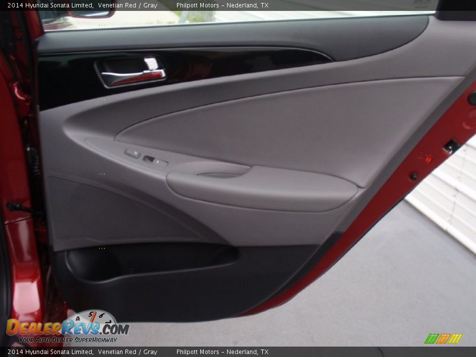 2014 Hyundai Sonata Limited Venetian Red / Gray Photo #22