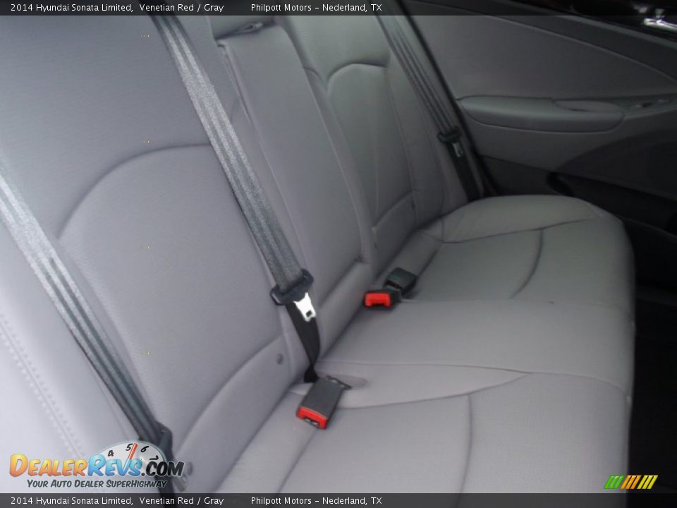 2014 Hyundai Sonata Limited Venetian Red / Gray Photo #23