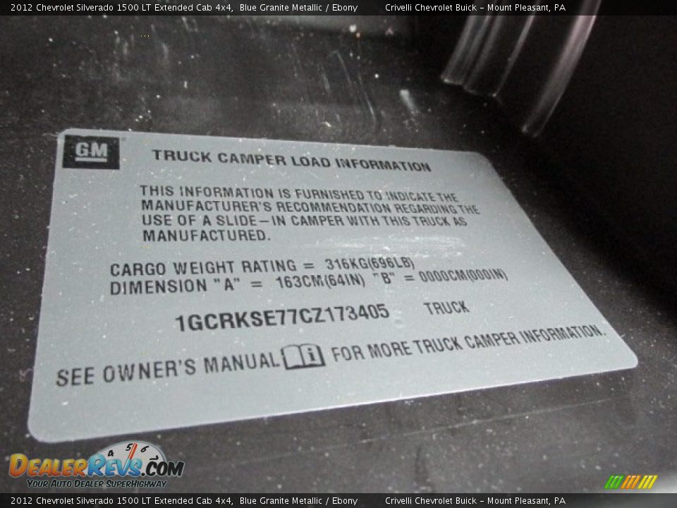 2012 Chevrolet Silverado 1500 LT Extended Cab 4x4 Blue Granite Metallic / Ebony Photo #30