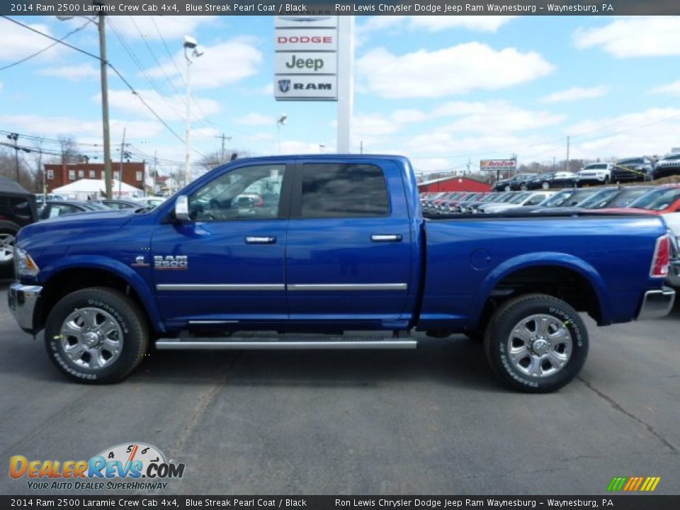 2014 Ram 2500 Laramie Crew Cab 4x4 Blue Streak Pearl Coat / Black Photo #2