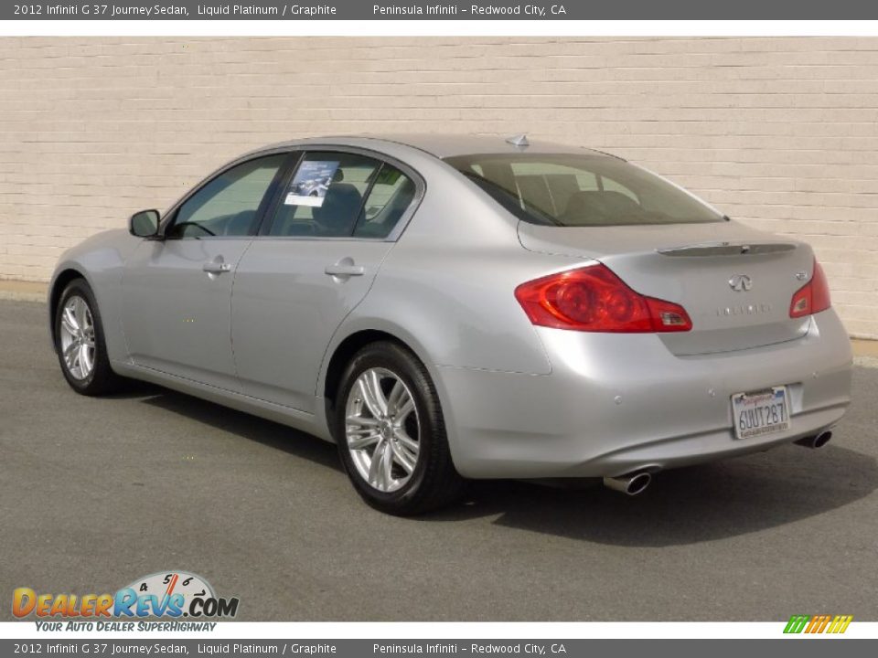 2012 Infiniti G 37 Journey Sedan Liquid Platinum / Graphite Photo #2