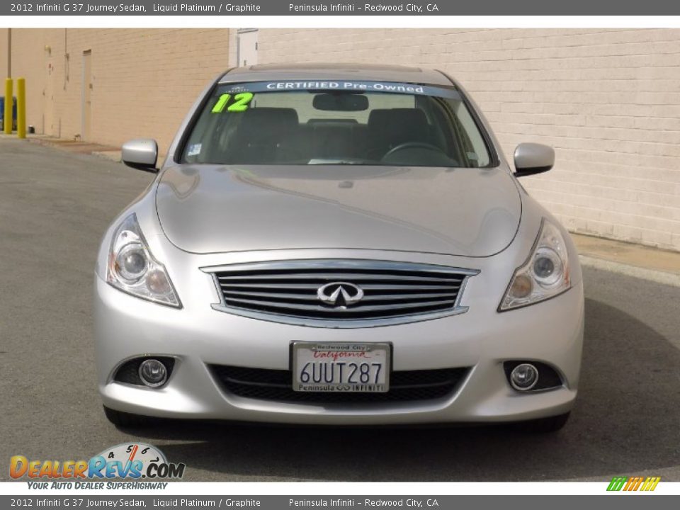 2012 Infiniti G 37 Journey Sedan Liquid Platinum / Graphite Photo #8