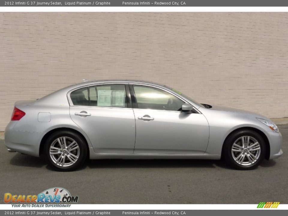 2012 Infiniti G 37 Journey Sedan Liquid Platinum / Graphite Photo #9