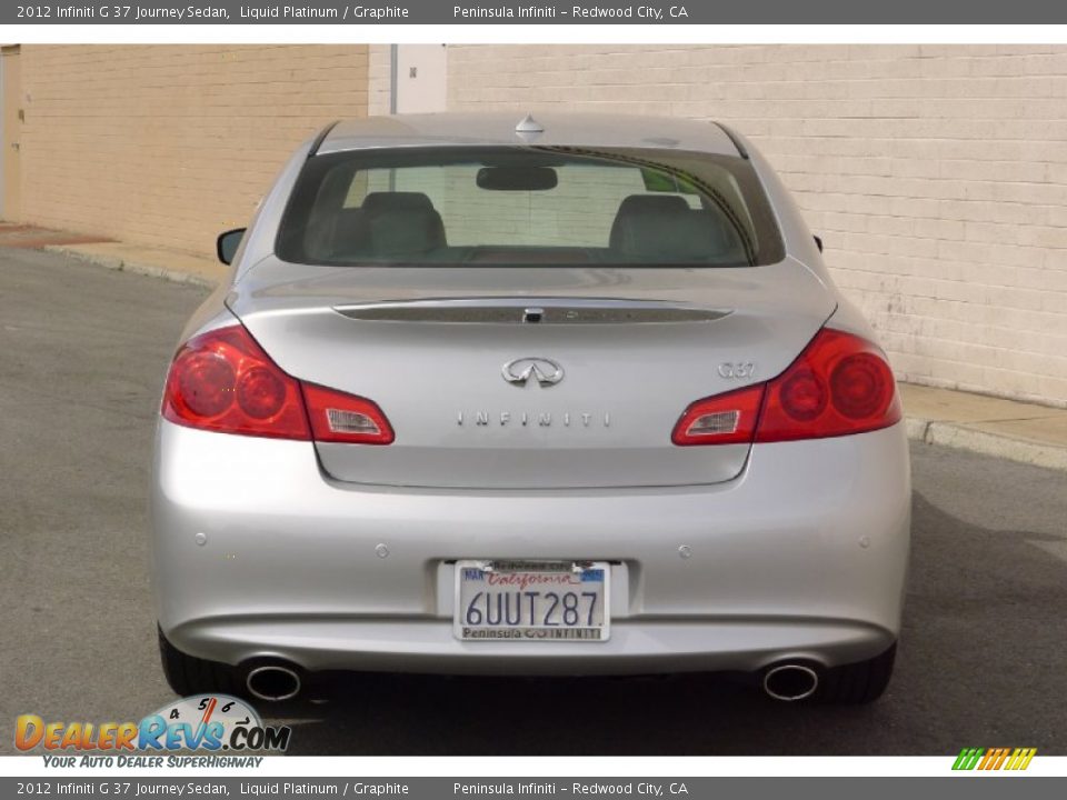 2012 Infiniti G 37 Journey Sedan Liquid Platinum / Graphite Photo #11