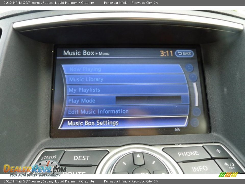 2012 Infiniti G 37 Journey Sedan Liquid Platinum / Graphite Photo #19