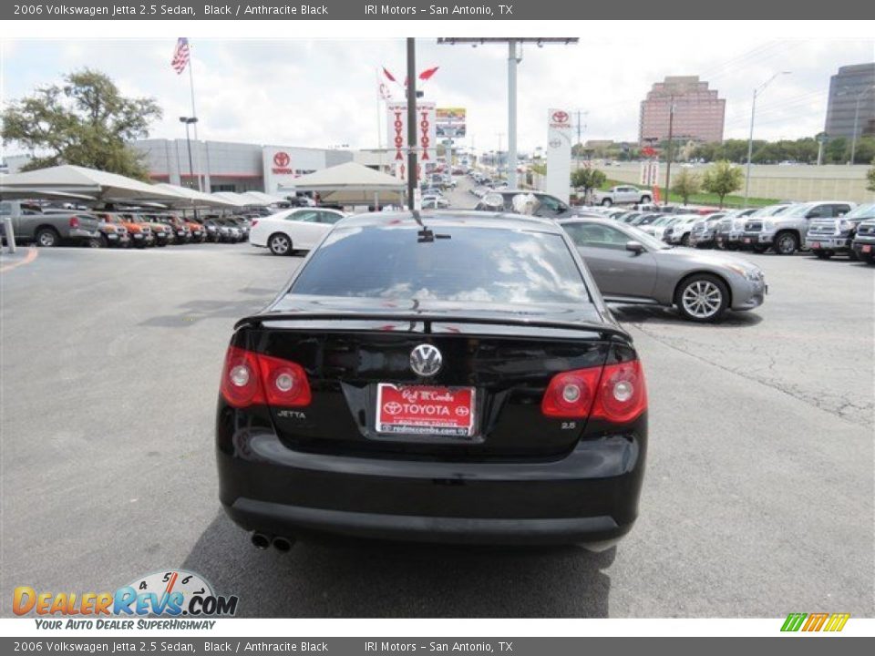 2006 Volkswagen Jetta 2.5 Sedan Black / Anthracite Black Photo #6