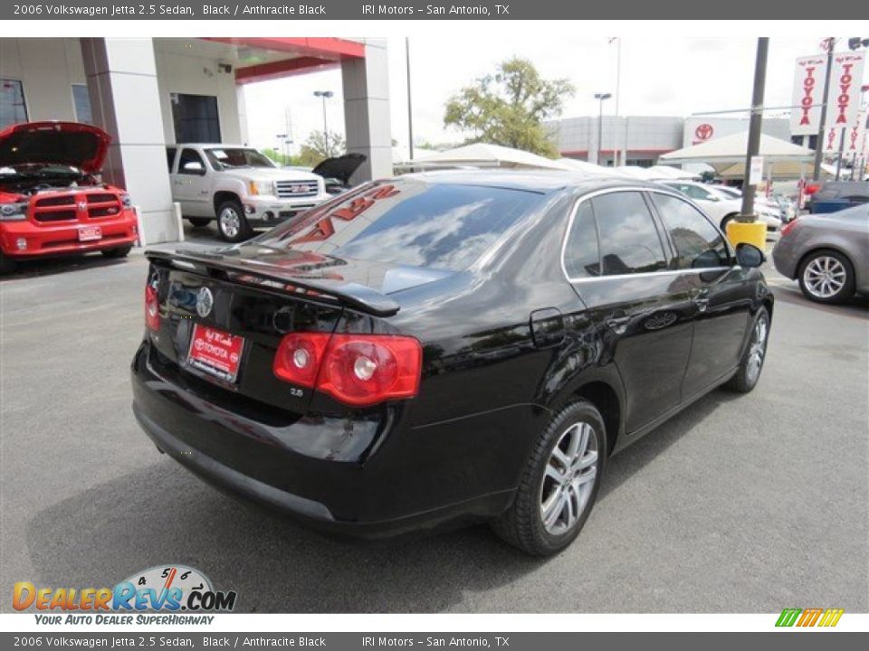2006 Volkswagen Jetta 2.5 Sedan Black / Anthracite Black Photo #7