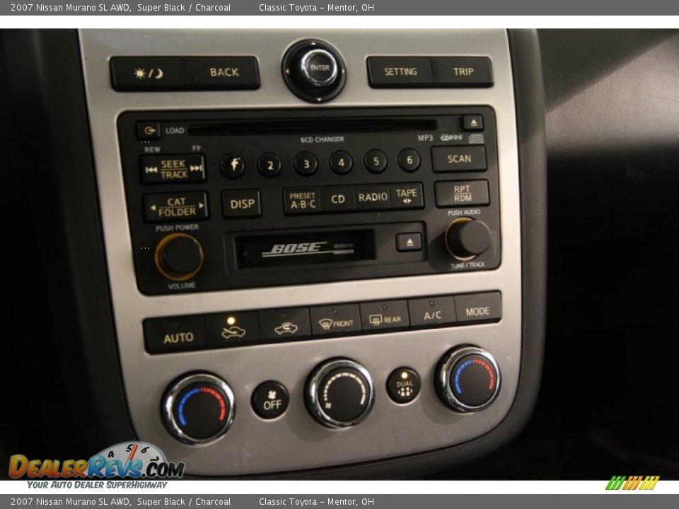 2007 Nissan Murano SL AWD Super Black / Charcoal Photo #12