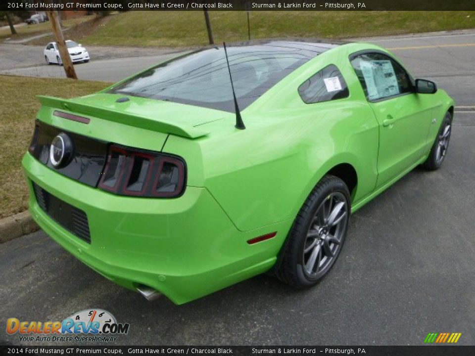 2014 Ford Mustang GT Premium Coupe Gotta Have it Green / Charcoal Black Photo #2