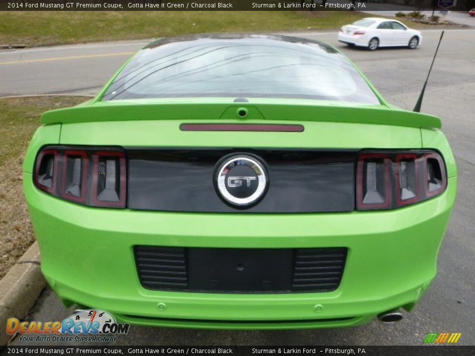2014 Ford Mustang GT Premium Coupe Gotta Have it Green / Charcoal Black Photo #3