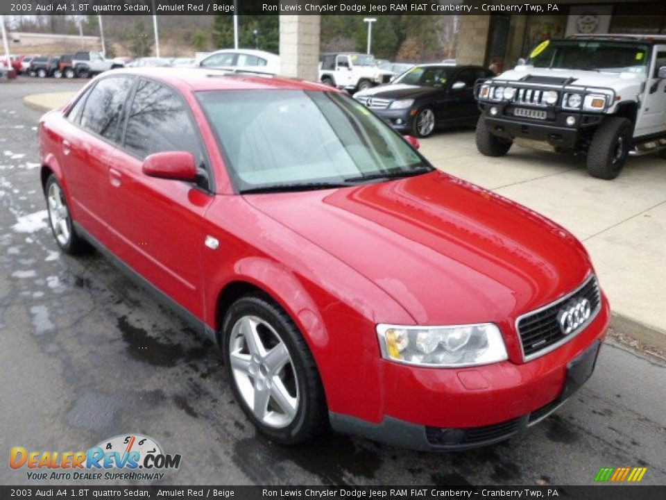 Front 3/4 View of 2003 Audi A4 1.8T quattro Sedan Photo #2