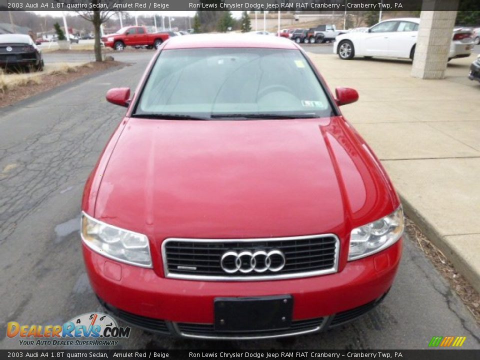 2003 Audi A4 1.8T quattro Sedan Amulet Red / Beige Photo #3