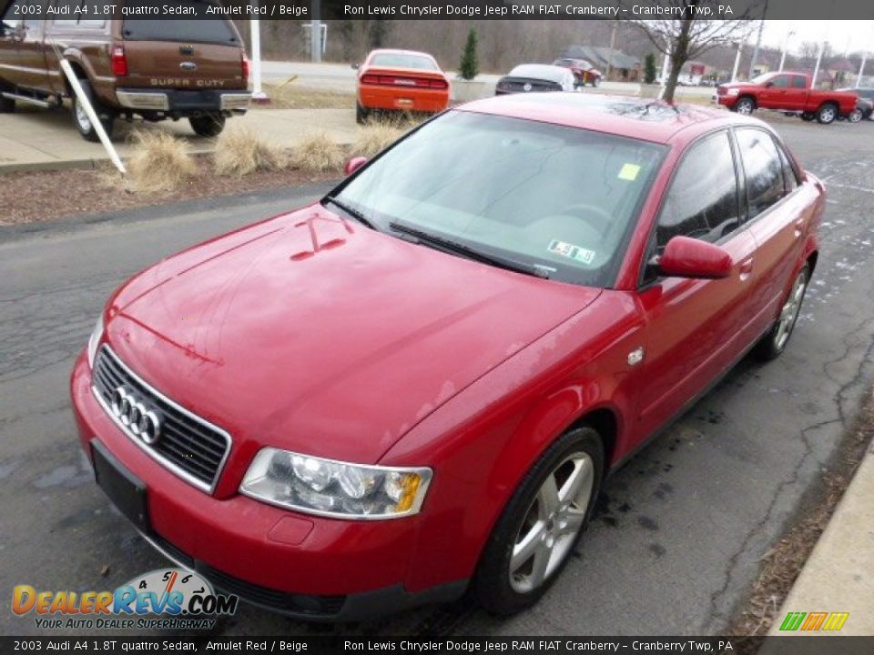 2003 Audi A4 1.8T quattro Sedan Amulet Red / Beige Photo #4